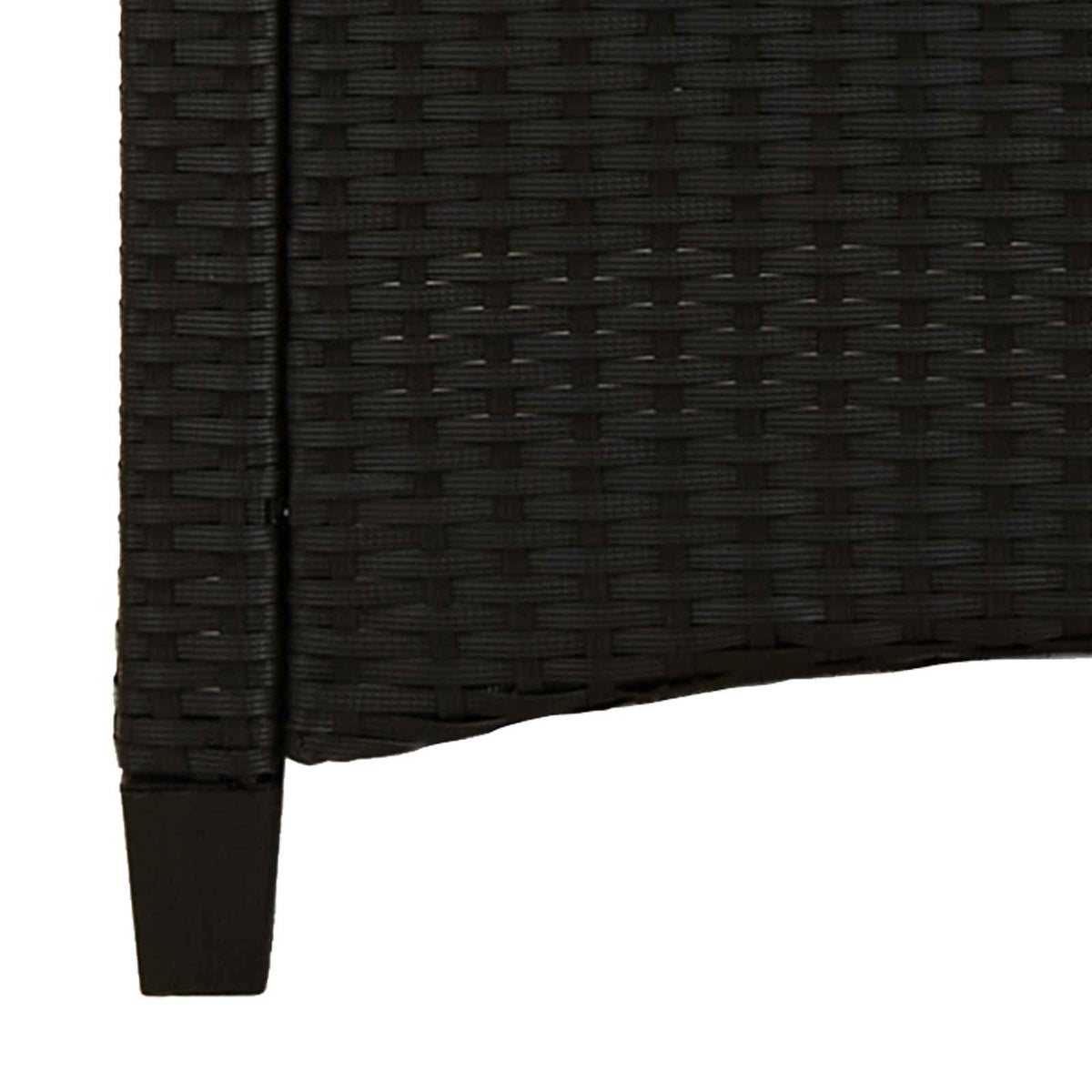 Garden Bench Black 105 x 60 x 112 cm Steel and Polyester