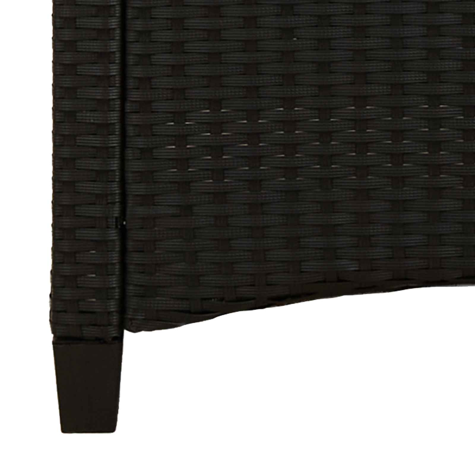 Garden Bench Black 105 x 60 x 112 cm Steel and Polyester