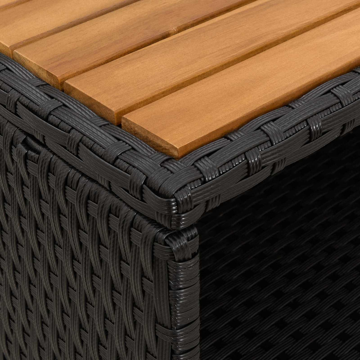 Cabinet Black 70 x 50 x 87 cm Polyester and Roly Rattan