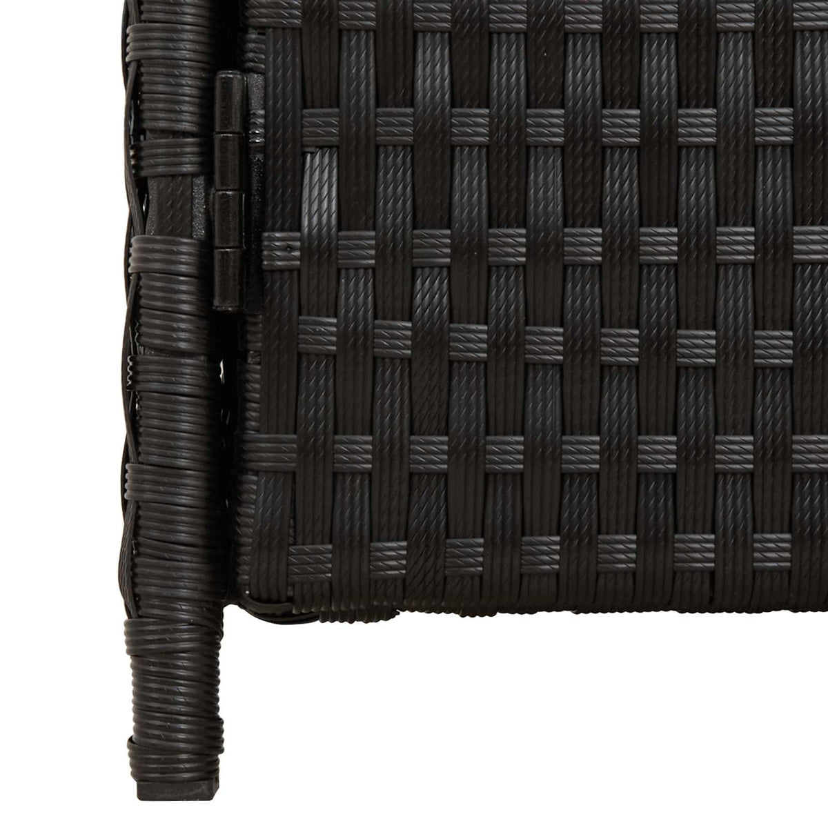 Cabinet Black 70 x 50 x 87 cm Polyester and Roly Rattan