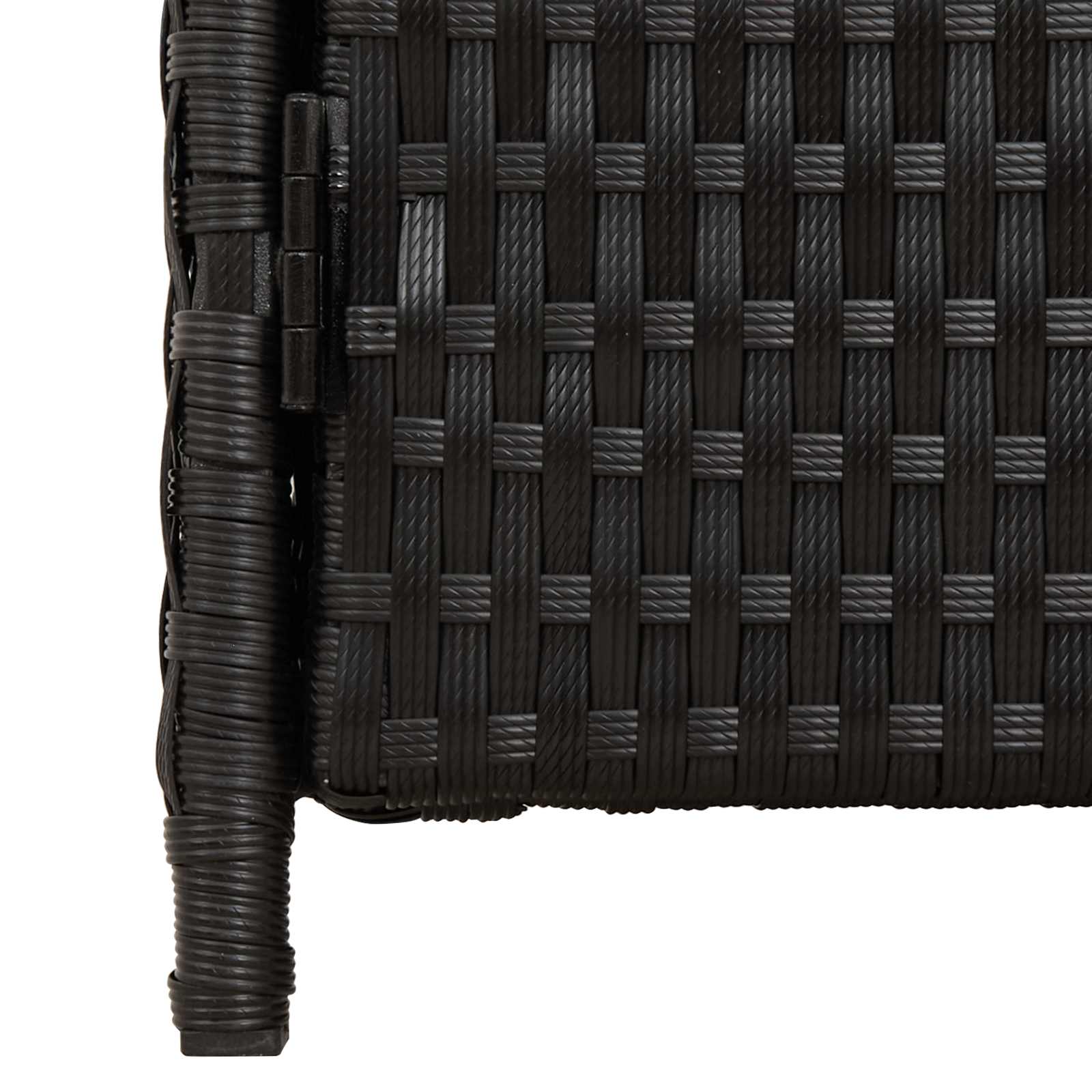 Cabinet Black 70 x 50 x 87 cm Polyester and Roly Rattan