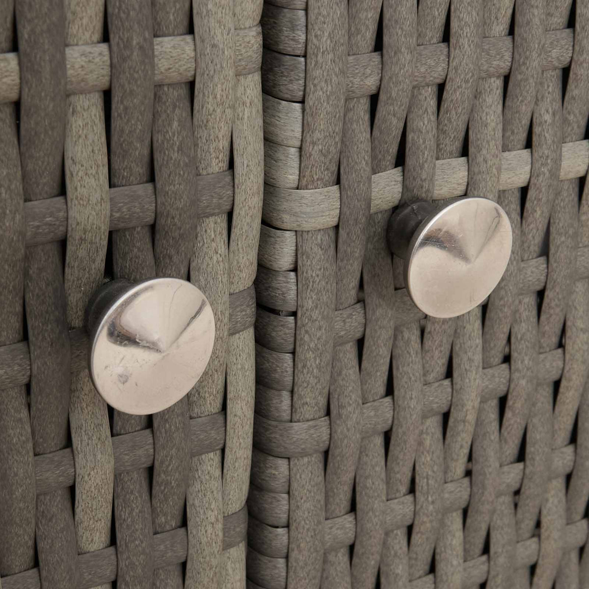 Cabinet Grey 70 x 50 x 87 cm Polyester and Roly Rattan
