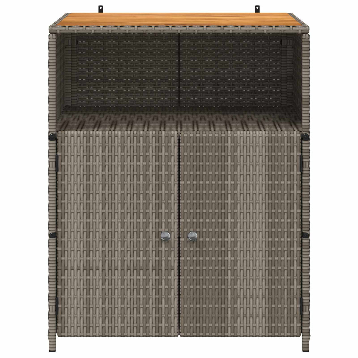 Cabinet Grey 70 x 50 x 87 cm Polyester and Roly Rattan