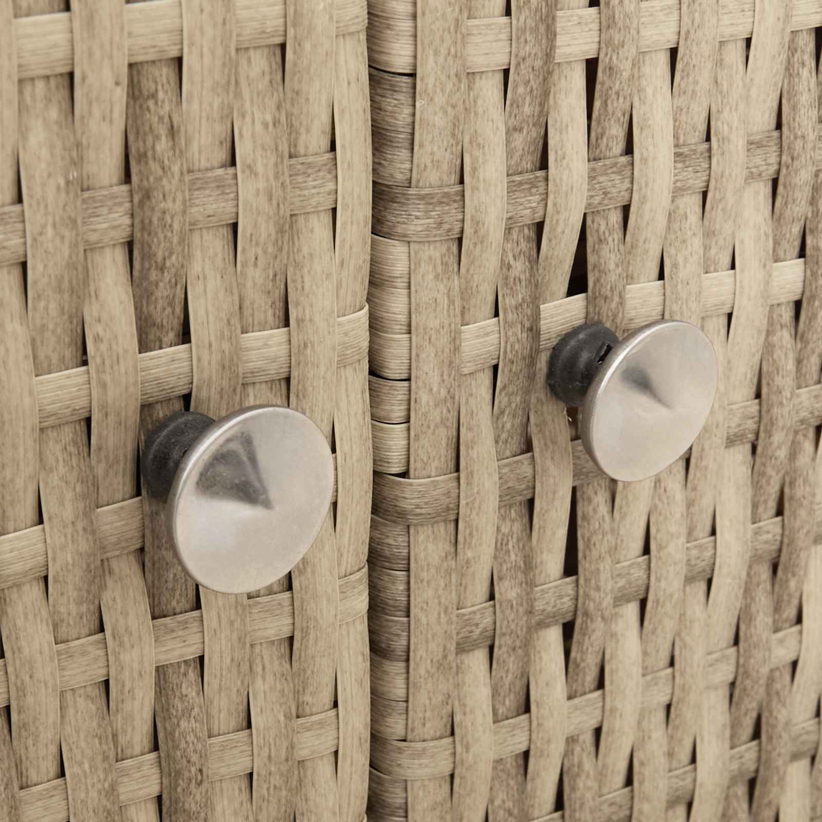 Cabinet Beige 70 x 50 x 87 cm Polyester and Roly Rattan