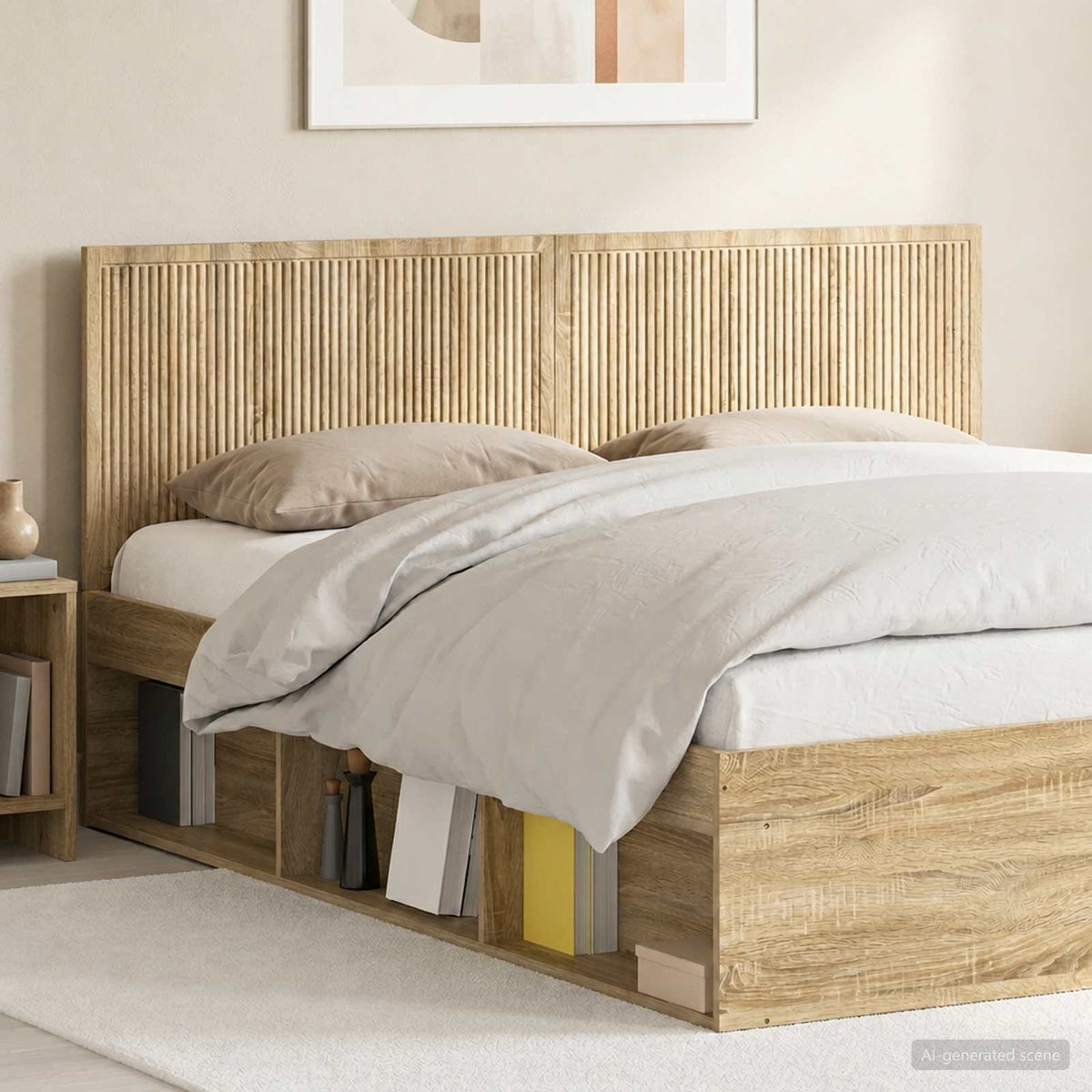 Wall-Mounted Headboard EDE Sonoma Oak Engineered Wood