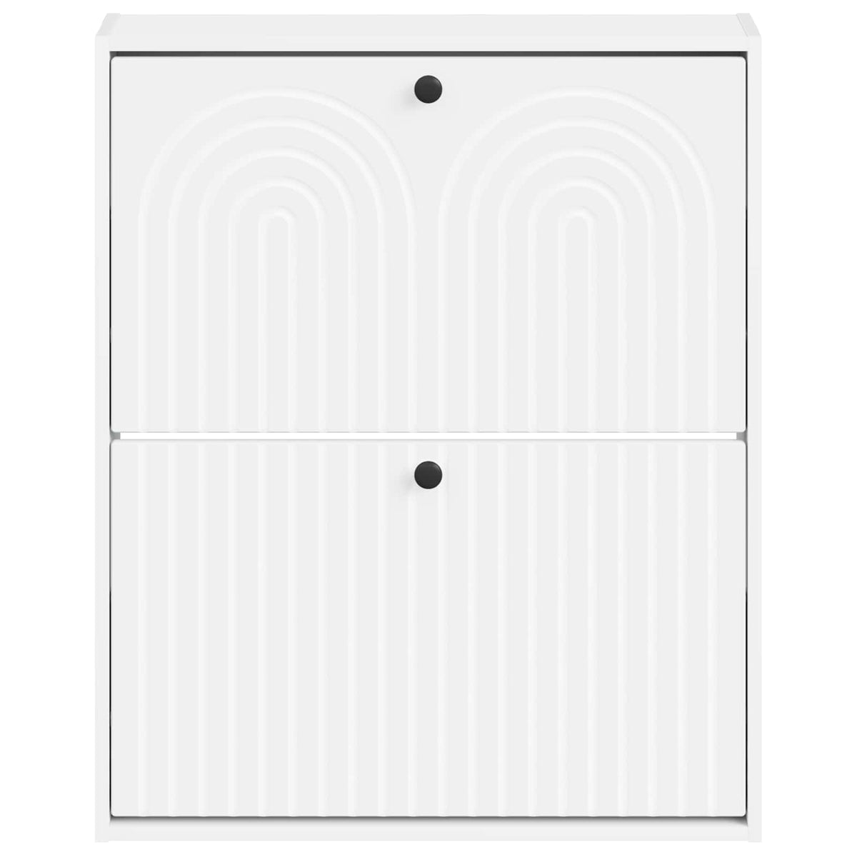 Wall-Mounted Shoe Cabinet ALKMAAR 71 x 17 x 86 cm White