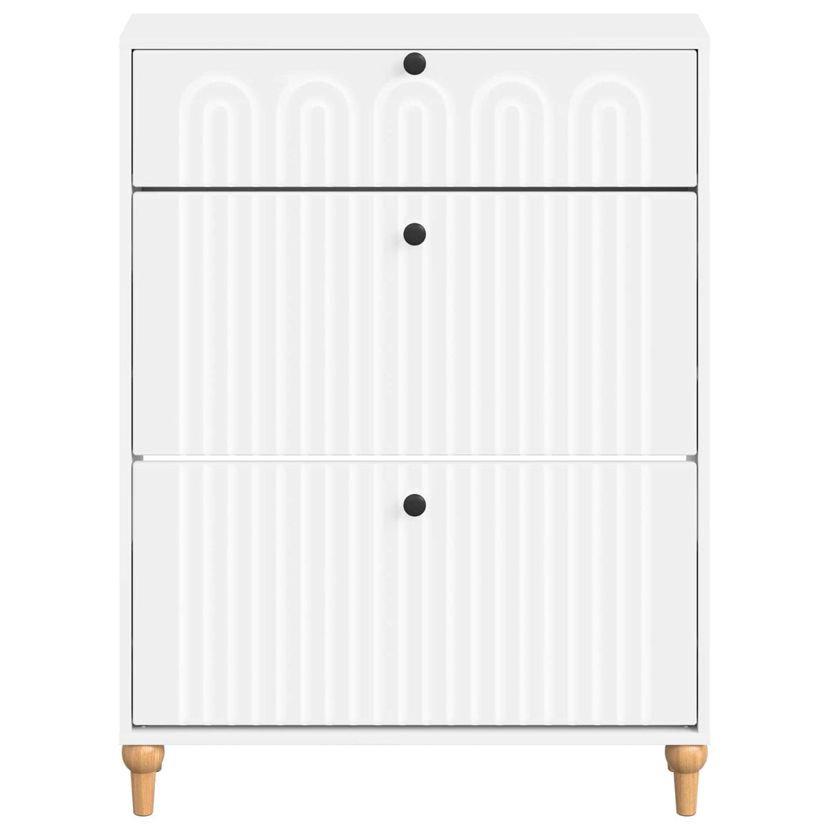 Shoe Cabinet ALKMAAR 78 x 24 x 103 cm Engineered Wood White