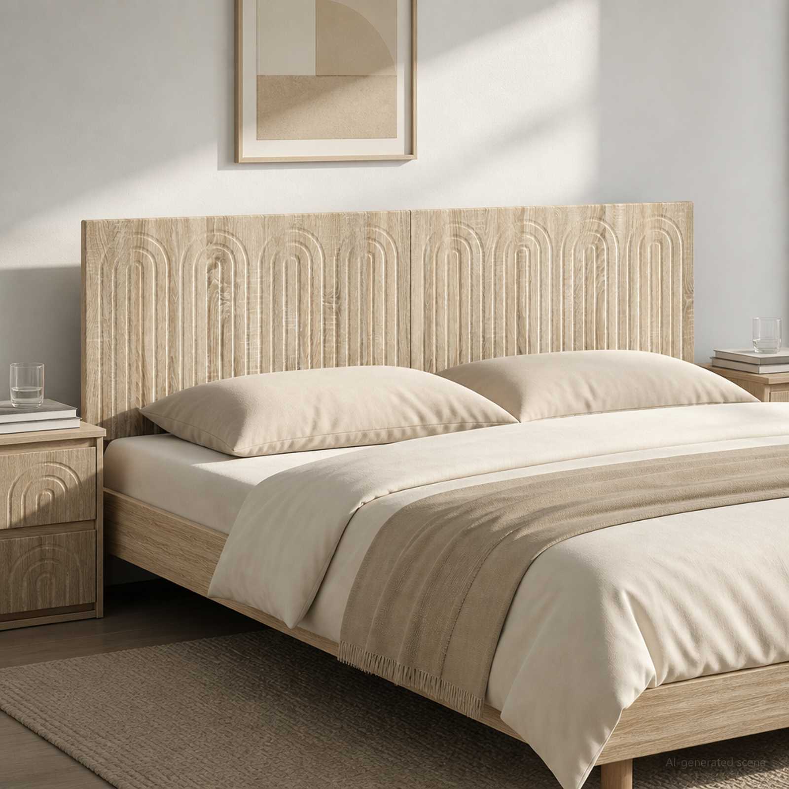 Wall-Mounted Headboard ALKMAAR Sonoma Oak Engineered Wood