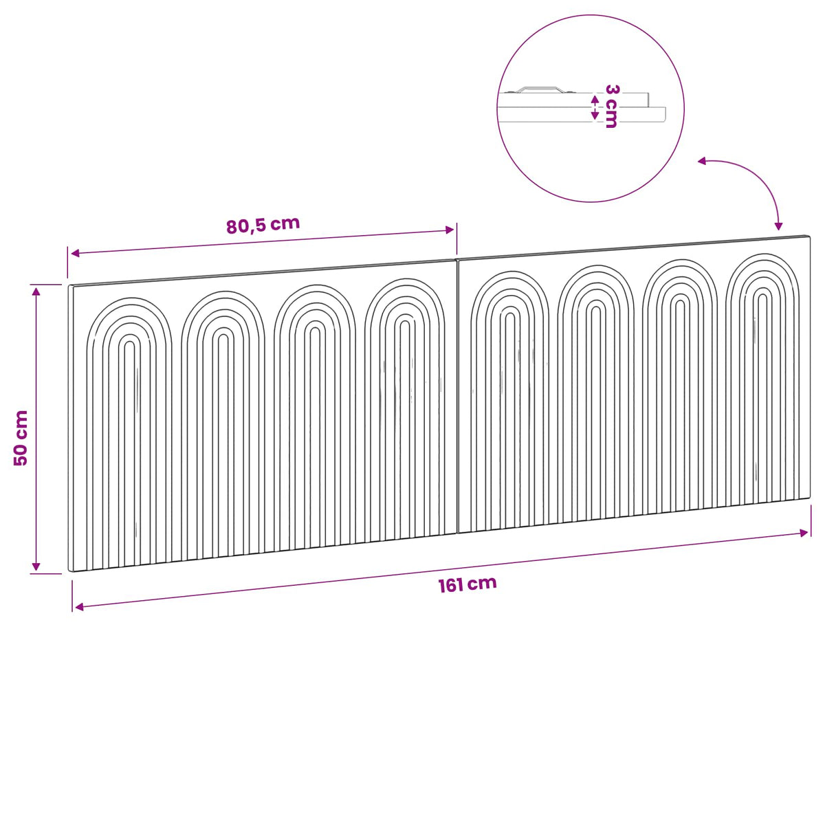 Wall-Mounted Headboard ALKMAAR Sonoma Oak Engineered Wood