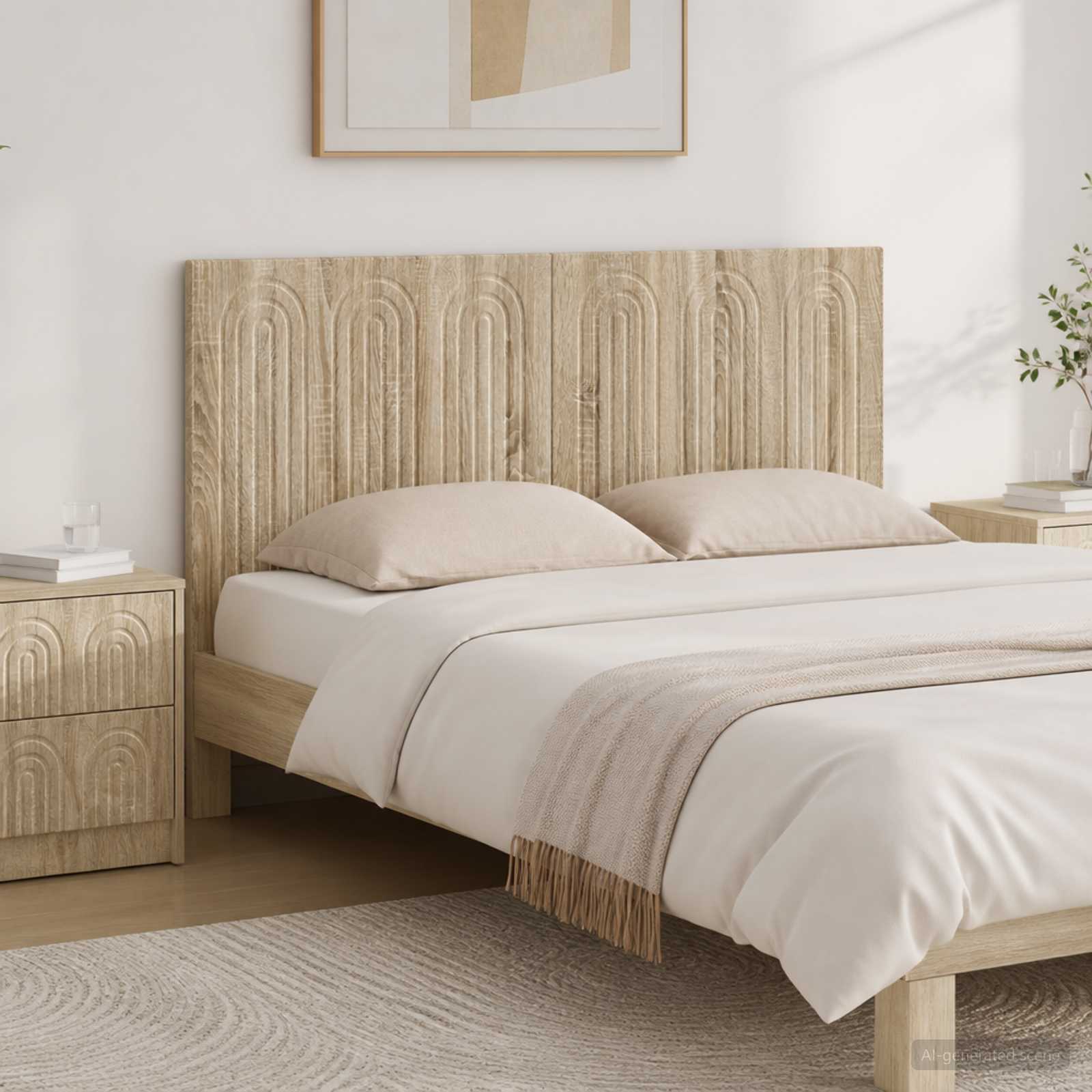 Wall-Mounted Headboard ALKMAAR Sonoma Oak Engineered Wood