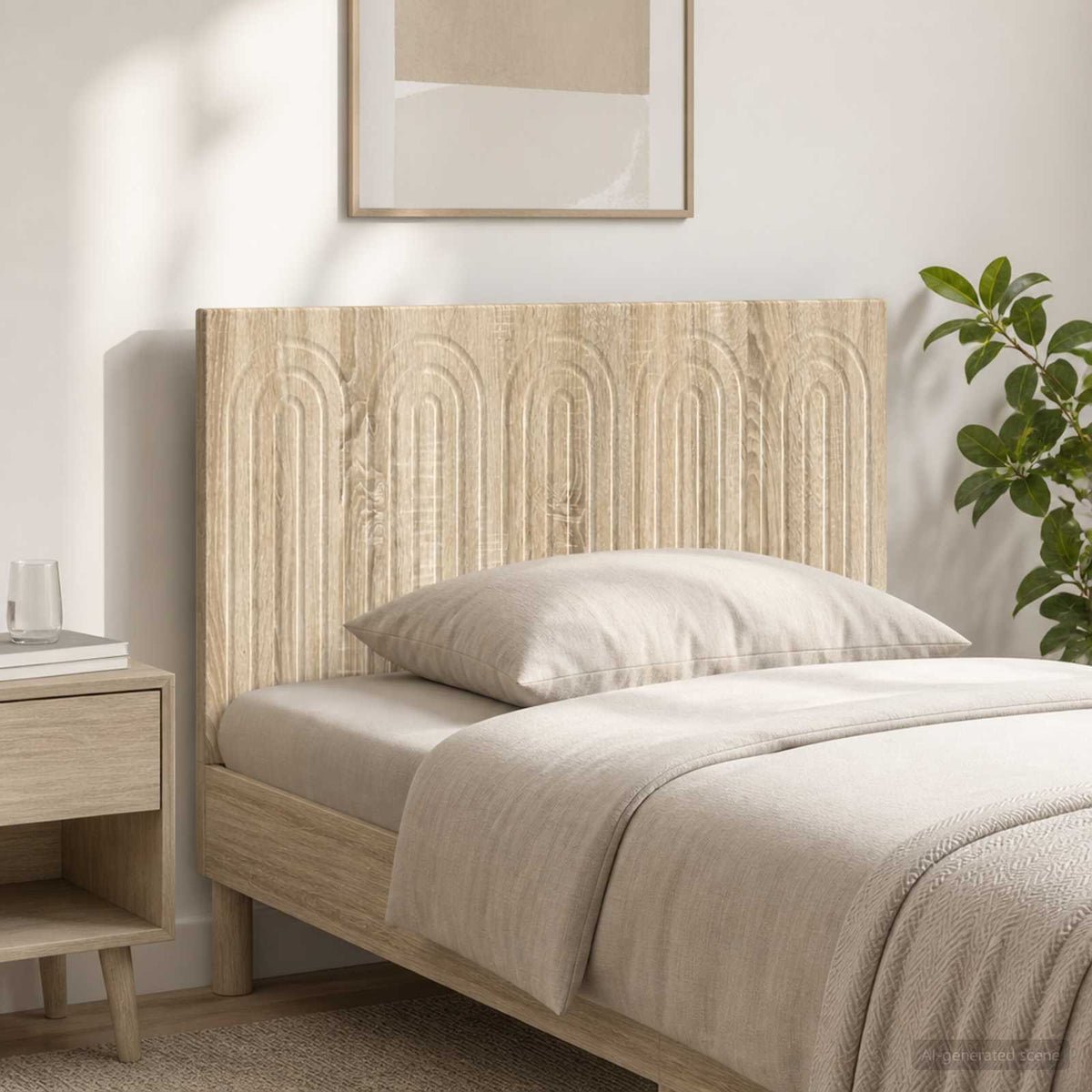 Wall-Mounted Headboard ALKMAAR Sonoma Oak Engineered Wood