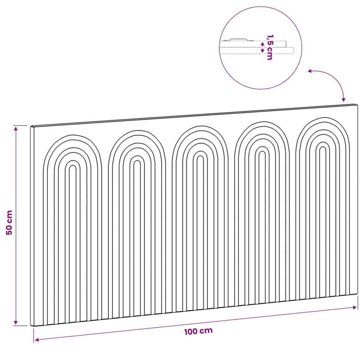 Wall-Mounted Headboard ALKMAAR Sonoma Oak Engineered Wood