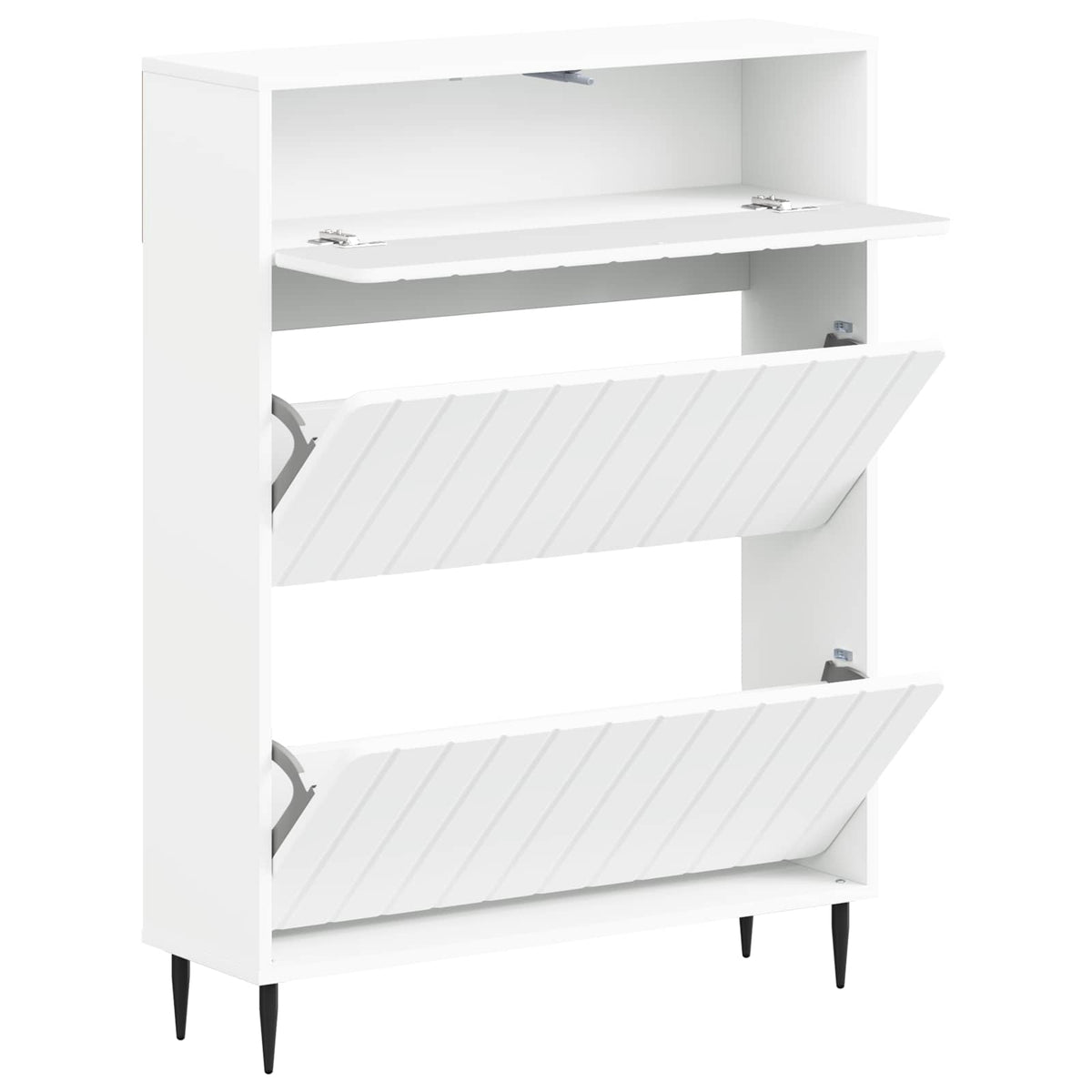 Shoe Cabinet ZWOLLE 78 x 24 x 103 cm Engineered Wood White