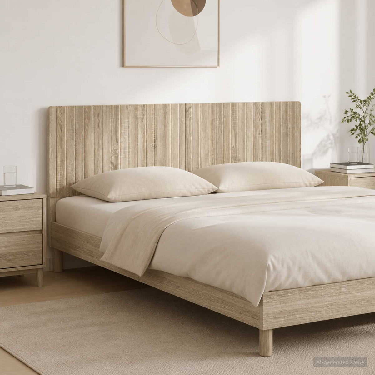 Wall-Mounted Headboard ZWOLLE Sonoma Oak Engineered Wood