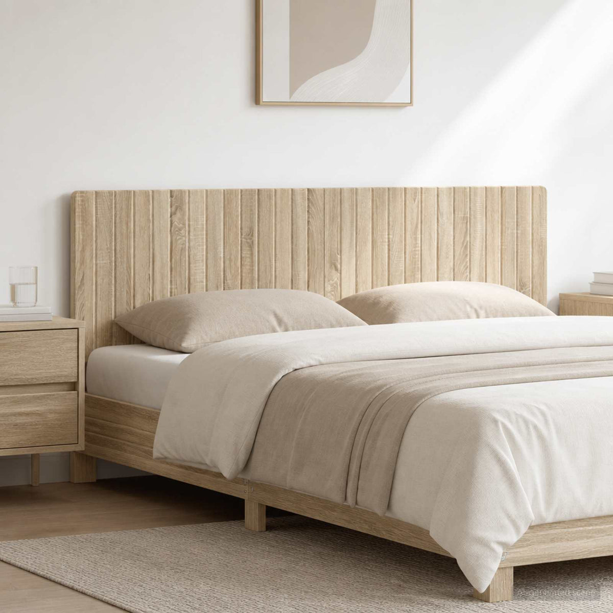 Wall-Mounted Headboard ZWOLLE Sonoma Oak Engineered Wood