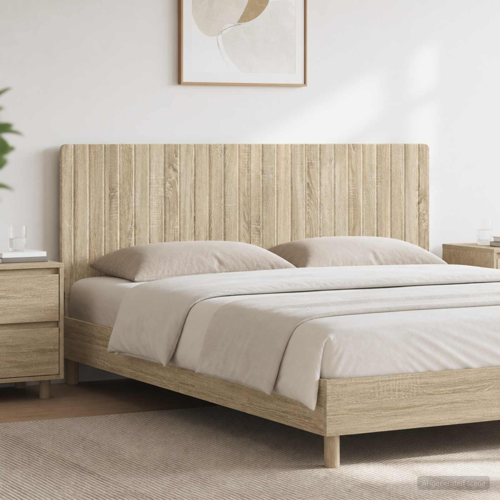 Wall-Mounted Headboard ZWOLLE Sonoma Oak Engineered Wood