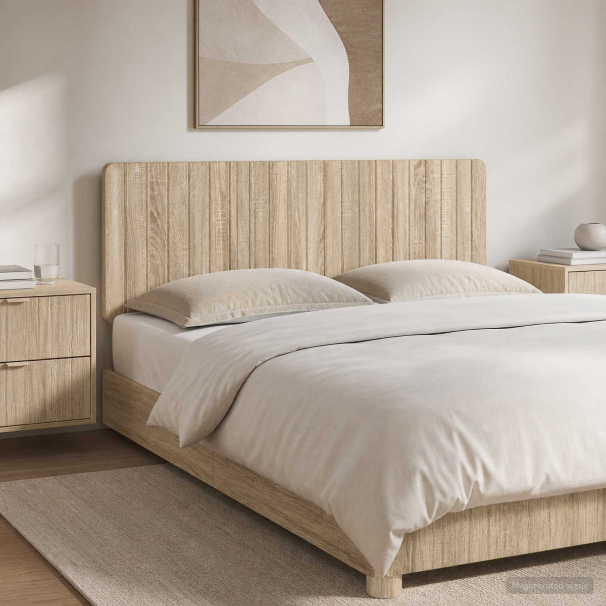 Wall-Mounted Headboard ZWOLLE Sonoma Oak Engineered Wood