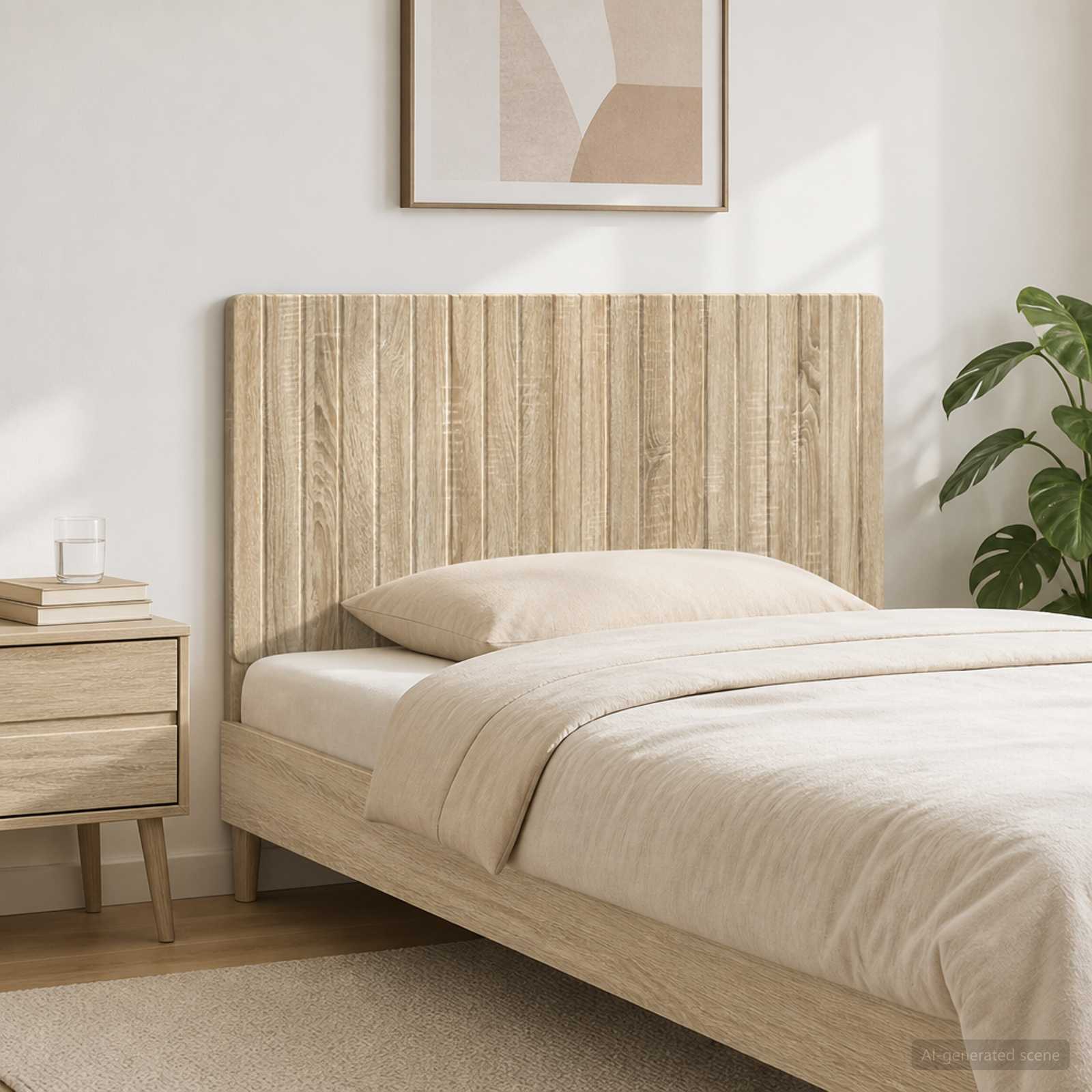 Wall-Mounted Headboard ZWOLLE Sonoma Oak Engineered Wood