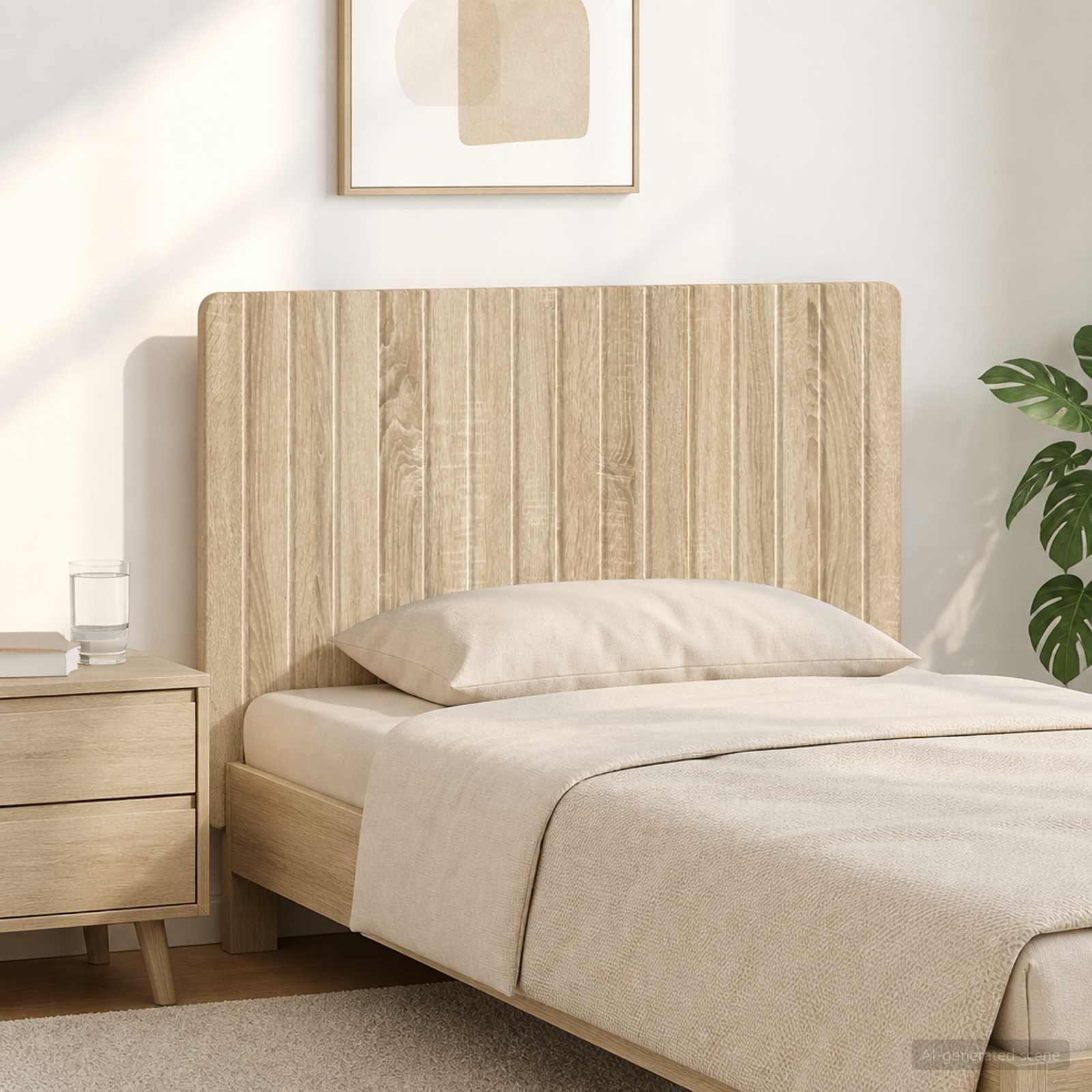 Wall-Mounted Headboard ZWOLLE Sonoma Oak Engineered Wood