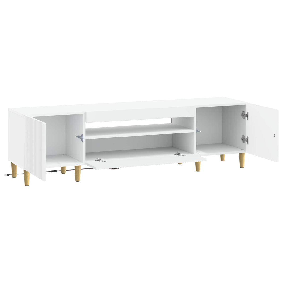 LED TV Cabinet White Engineered Wood