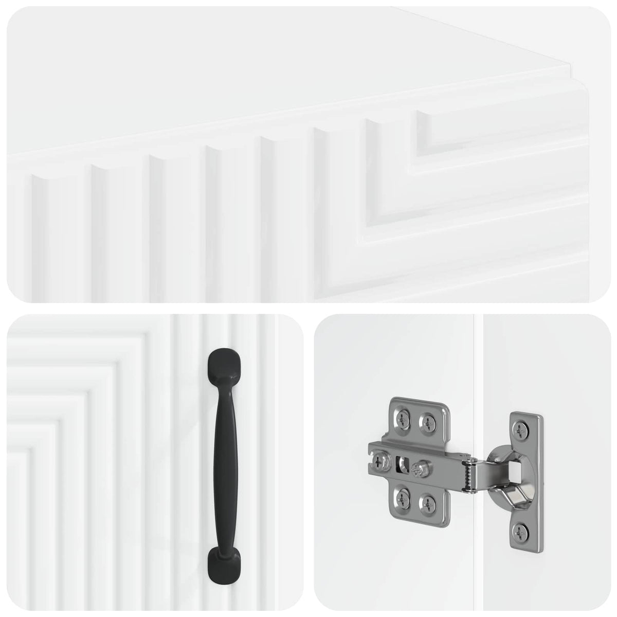 Bathroom Storage Cabinet HAARLEM White 30 x 31 x 80 cm