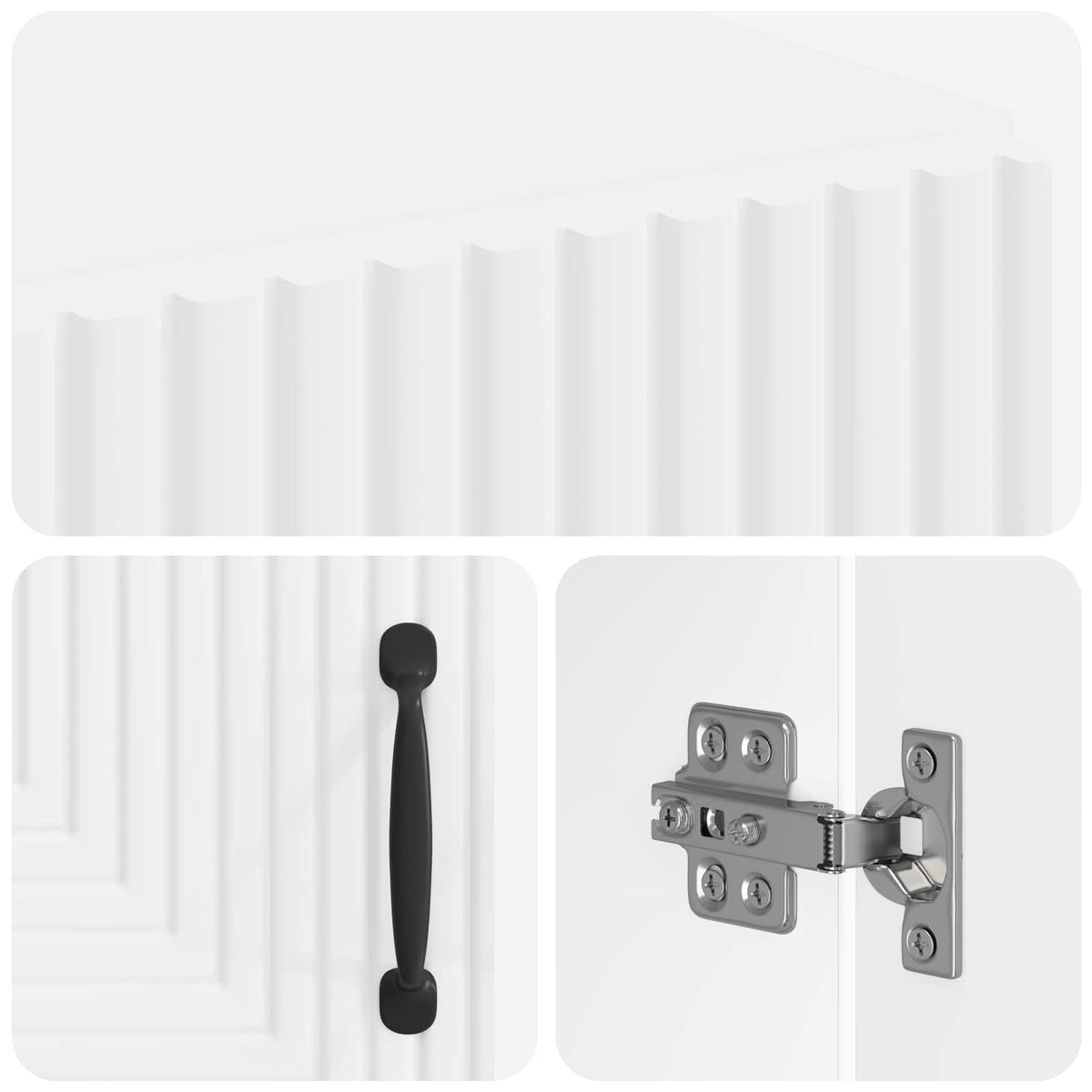 Bathroom Storage Cabinet HAARLEM White 59.5 x 31 x 80 cm