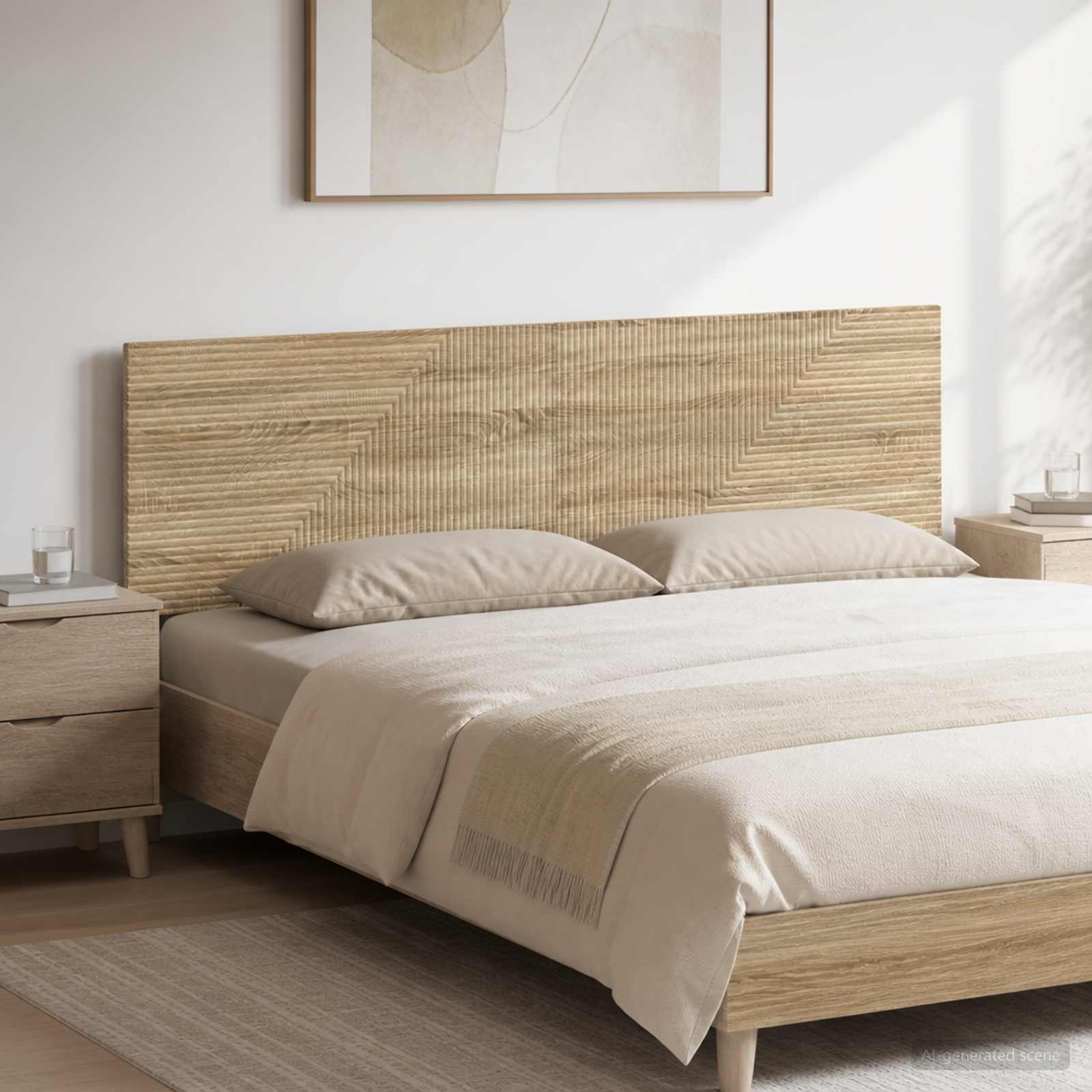 Wall-Mounted Headboard HAARLEM Sonoma Oak Engineered Wood