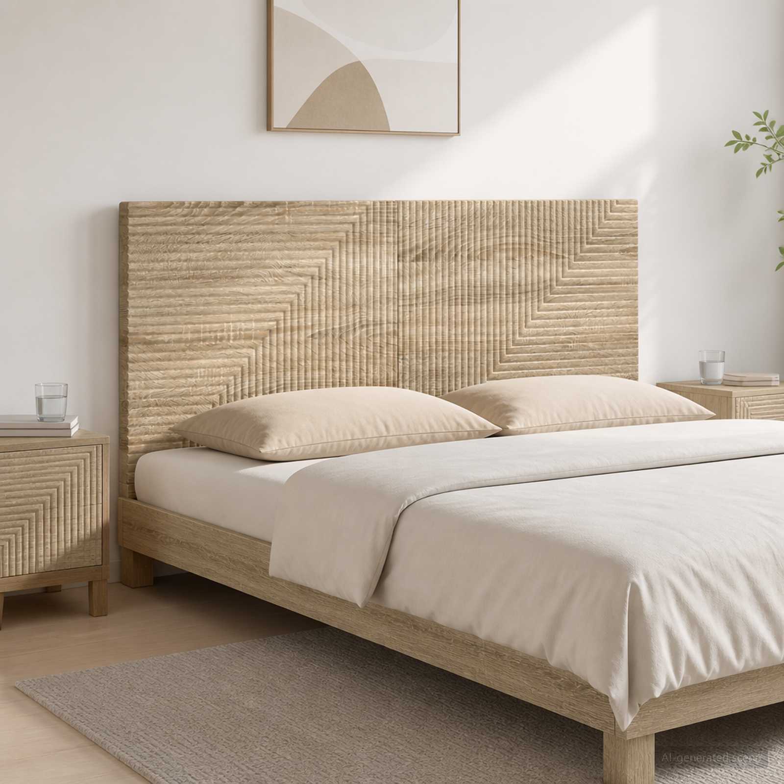 Wall-Mounted Headboard HAARLEM Sonoma Oak Engineered Wood