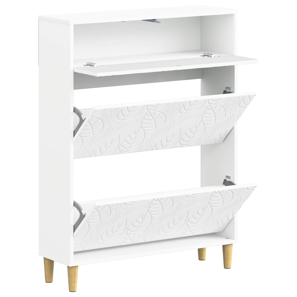 Shoe Cabinet DELFT 78 x 24 x 103 cm Engineered Wood White