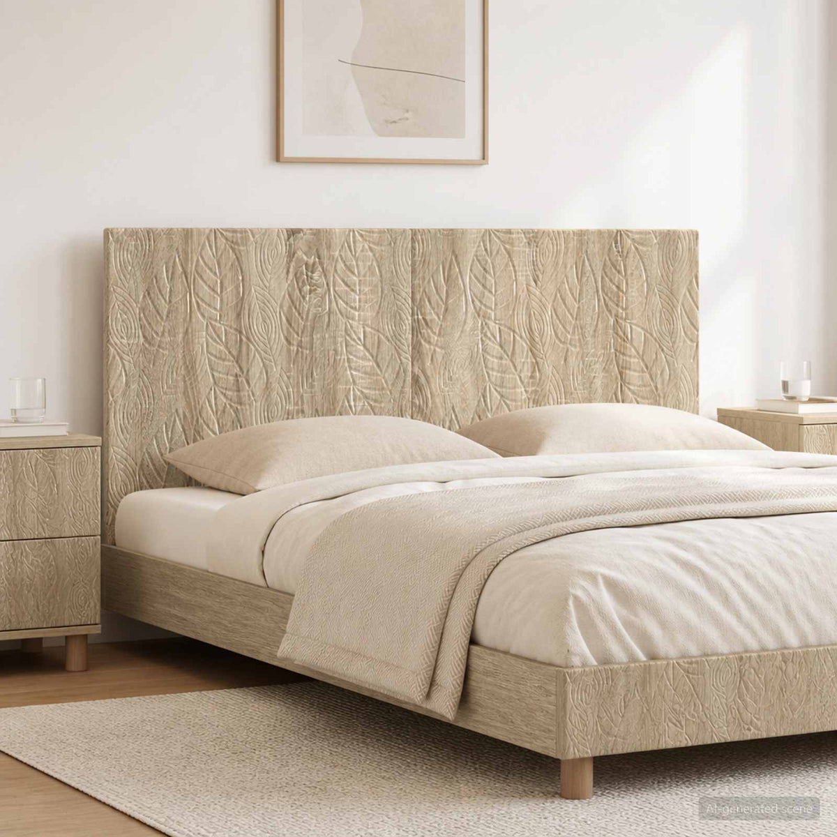 Wall-Mounted Headboard DELFT Sonoma Oak Engineered Wood