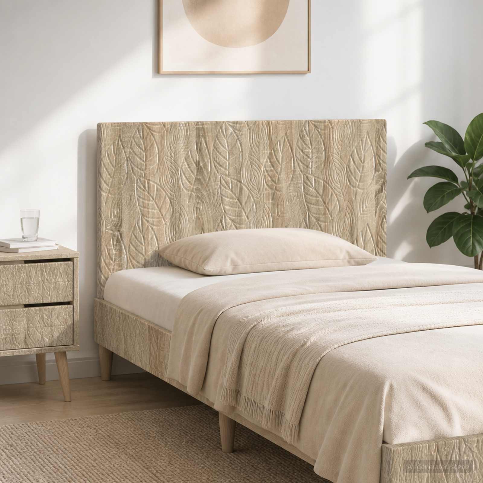 Wall-Mounted Headboard DELFT Sonoma Oak Engineered Wood