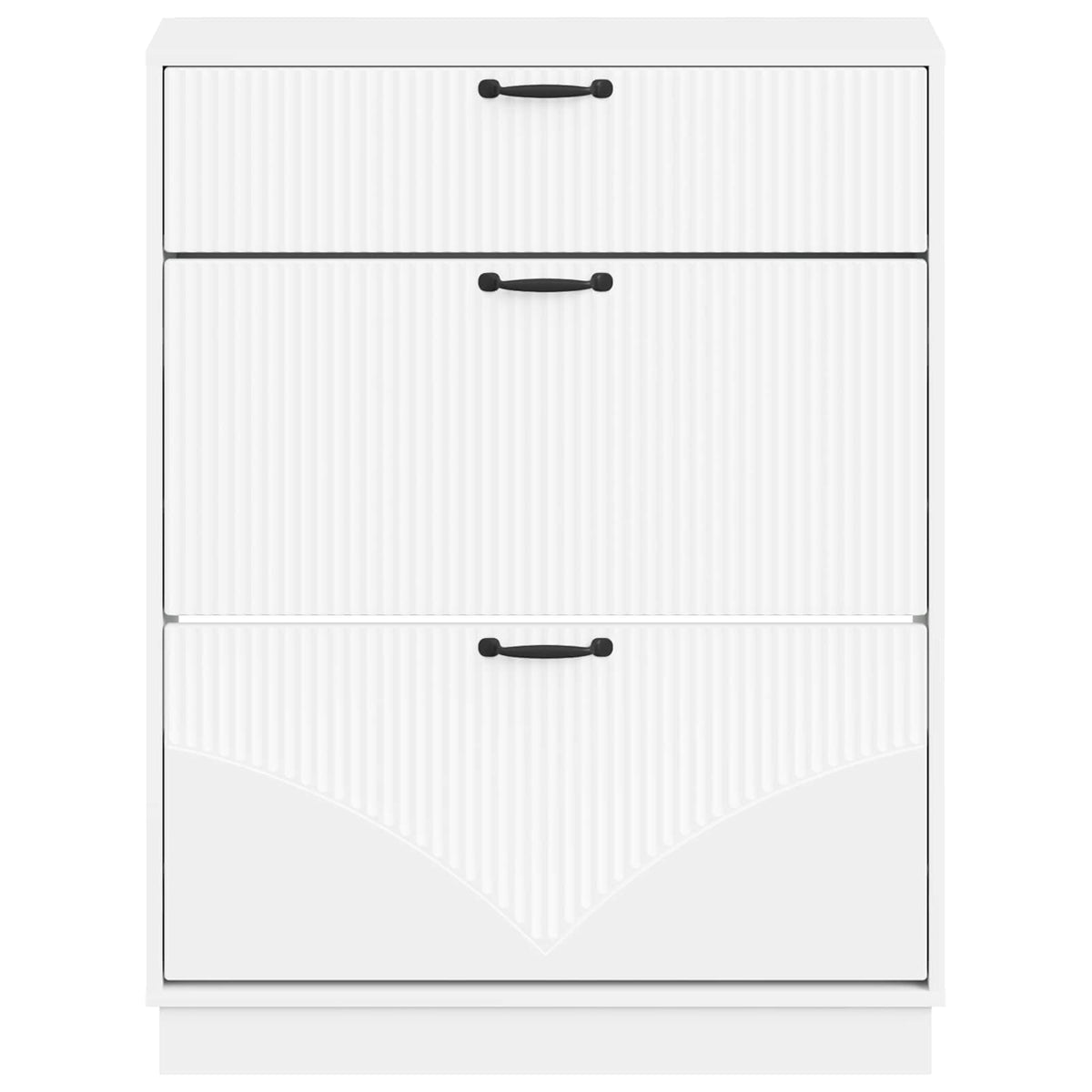 Shoe Cabinet HOORN 78 x 24 x 100 cm Engineered Wood White