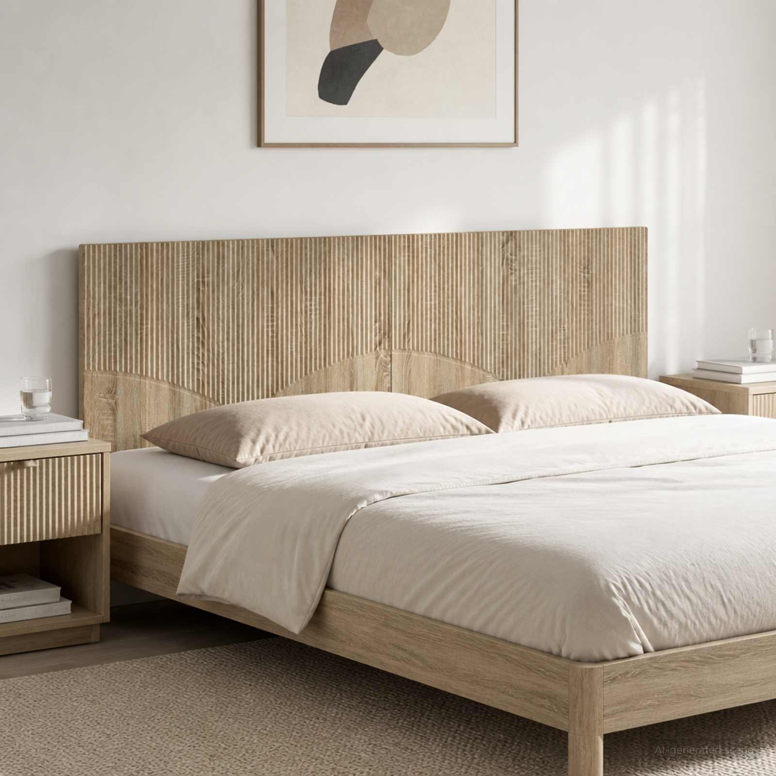 Wall-Mounted Headboard HOORN Sonoma Oak Engineered Wood