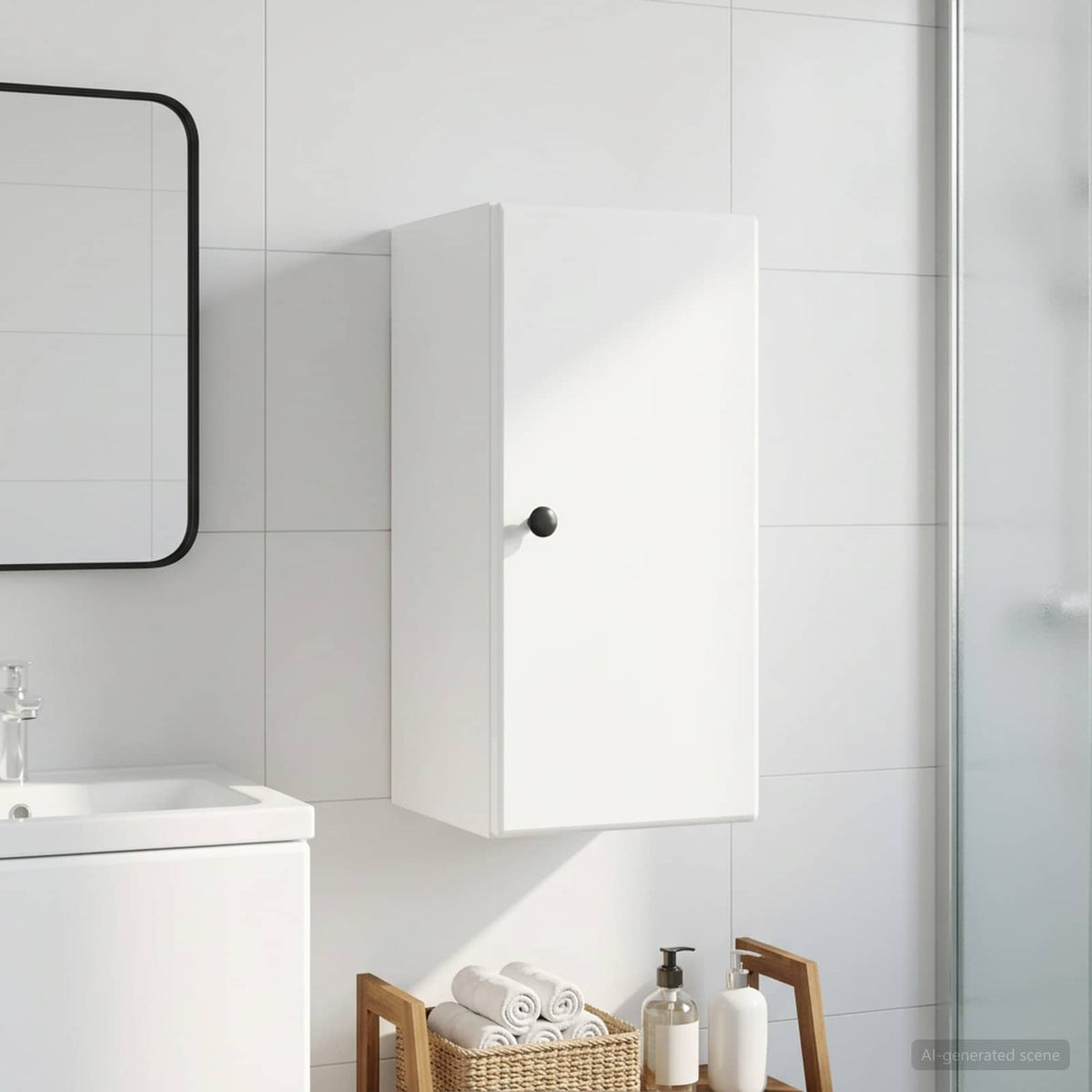Bathroom Wall Cabinet BREDA White 30 x 31 x 59 cm