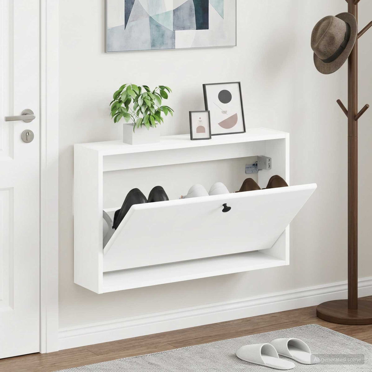 Wall-Mounted Shoe Cabinet BREDA 71 x 17 x 43 cm Engineered Wood