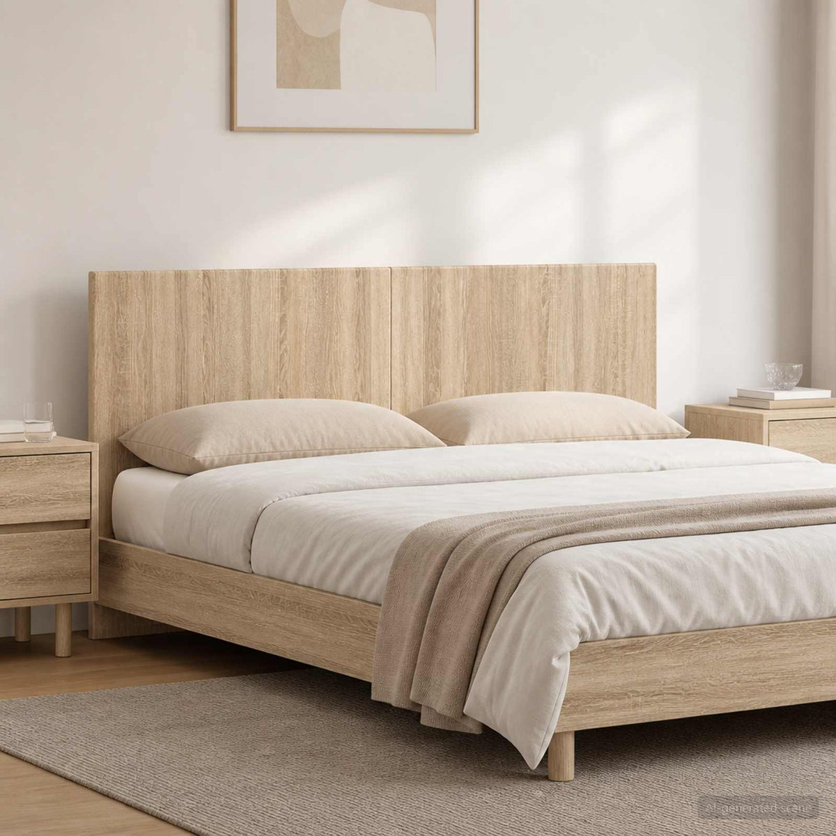 Wall-Mounted Headboard BREDA Sonoma Oak Engineered Wood