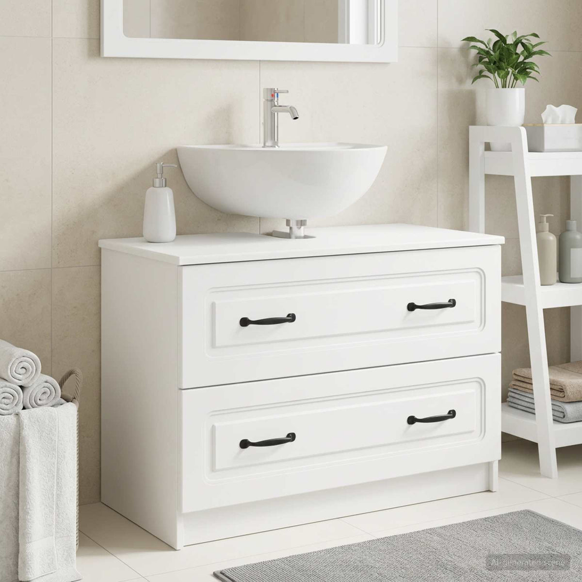 Bathroom Sink Cabinet UTRECHT White 82 x 41 x 56 cm