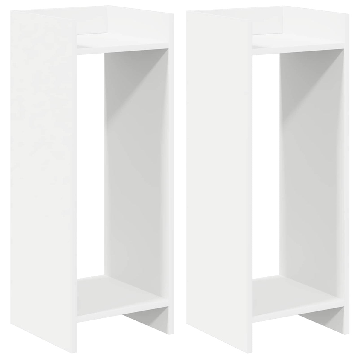 Plant Stand 2 pcs White 30 x 30 x 80 cm Engineered Wood