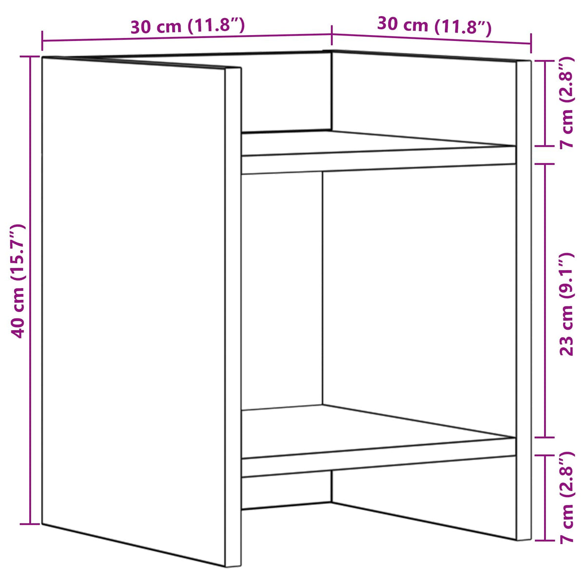 Plant Stand 2 pcs White 30 x 30 x 40 cm Engineered Wood