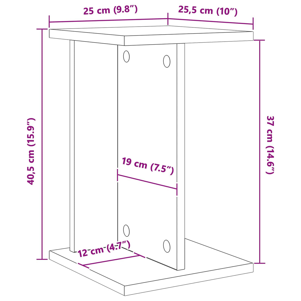 Plant Stand 2 pcs White 25 x 25.5 x 40.5 cm Engineered Wood