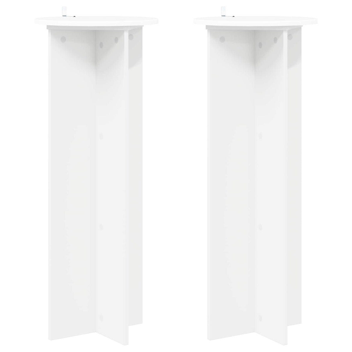 Plant Stand 2 pcs White Ø40 x 100 cm Engineered Wood