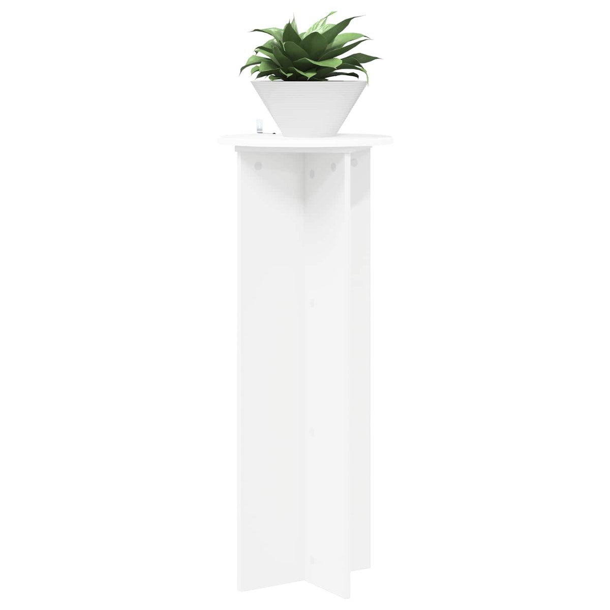 Plant Stand 2 pcs White Ø40 x 100 cm Engineered Wood
