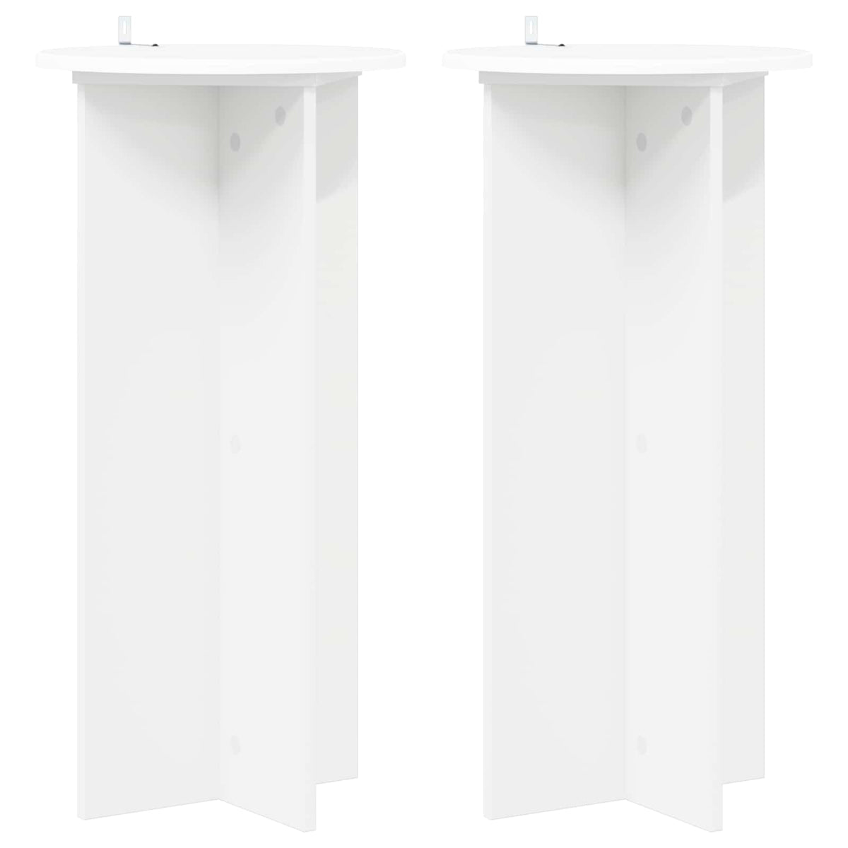 Plant Stand 2 pcs White Ø40 x 80 cm Engineered Wood