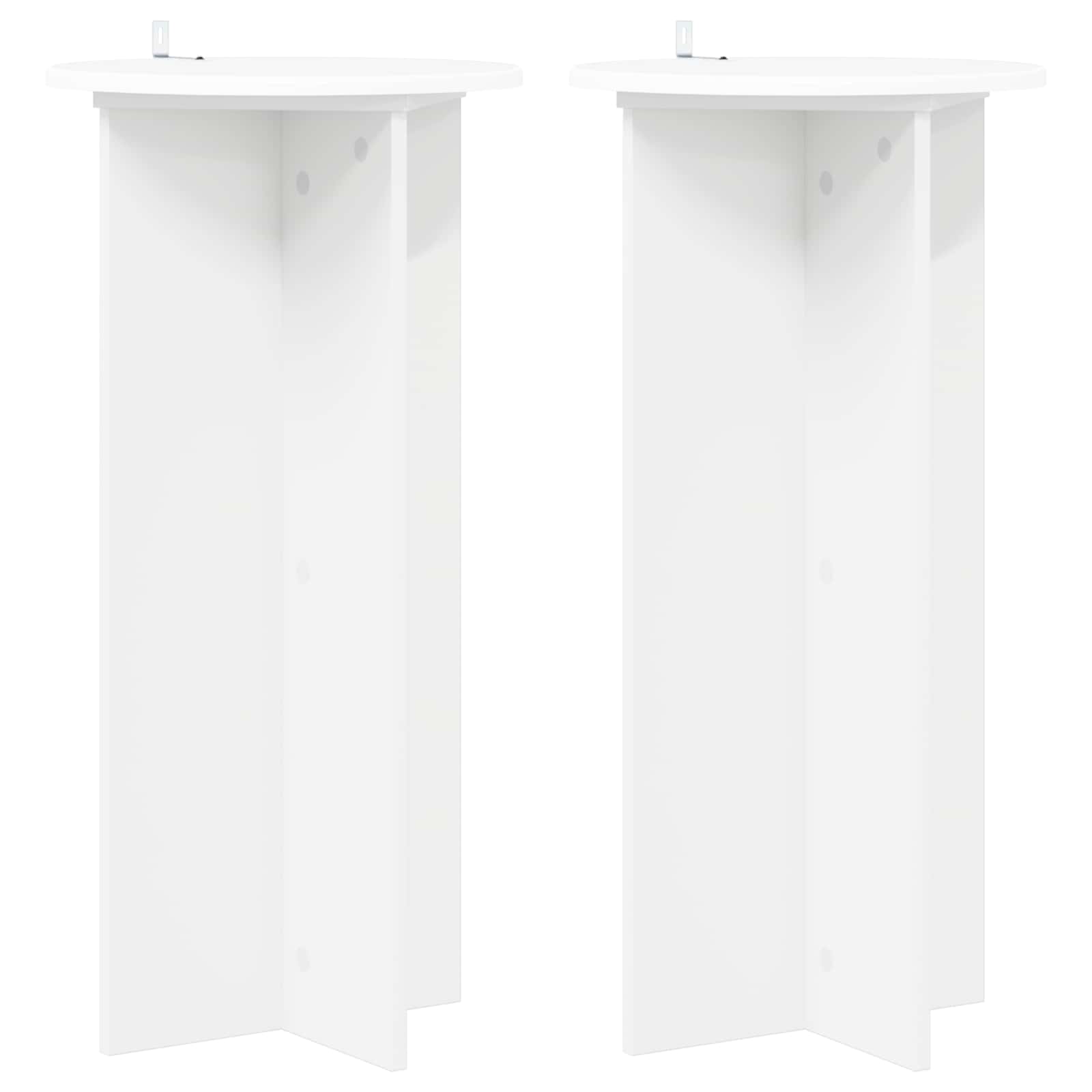 Plant Stand 2 pcs White Ø40 x 80 cm Engineered Wood