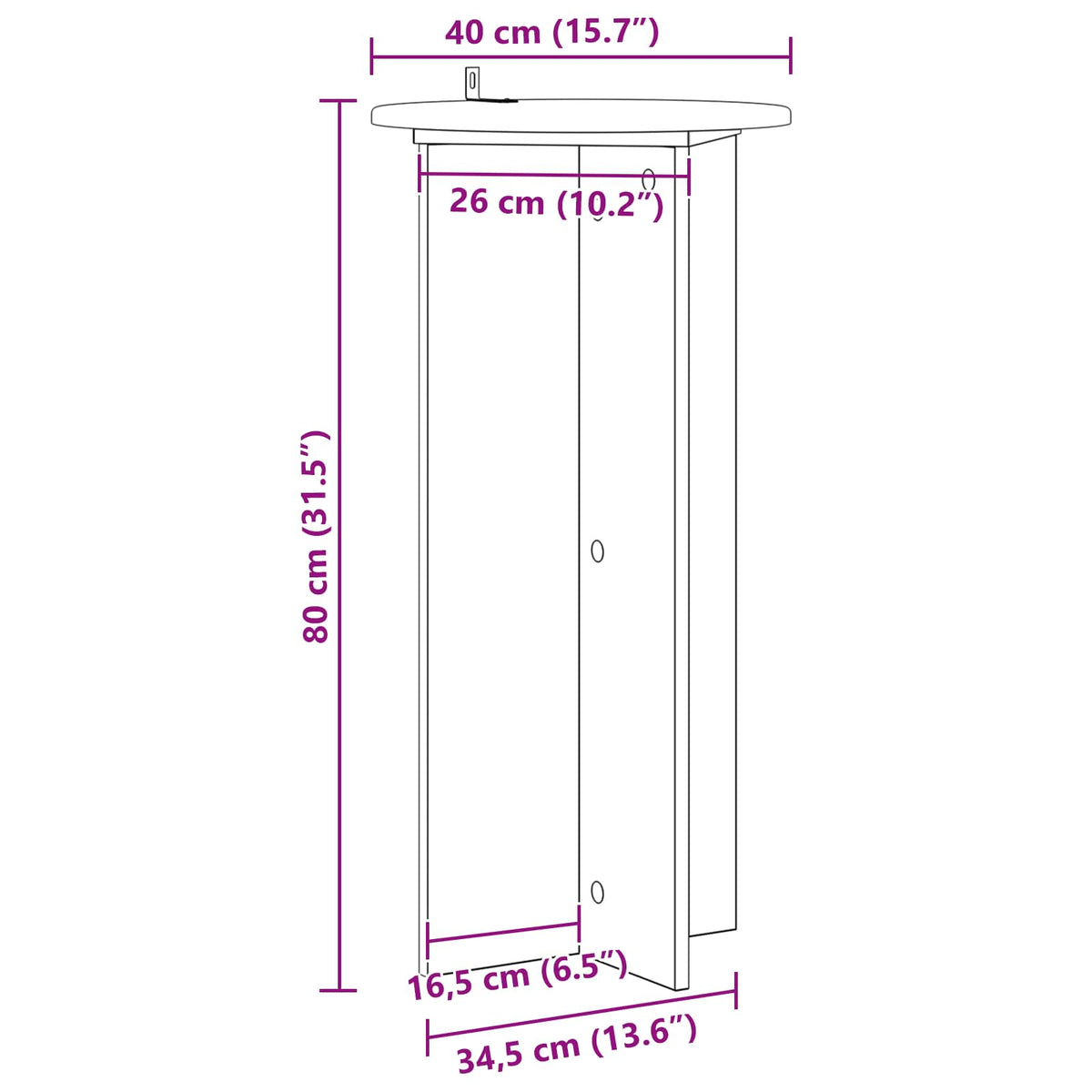 Plant Stand 2 pcs White Ø40 x 80 cm Engineered Wood