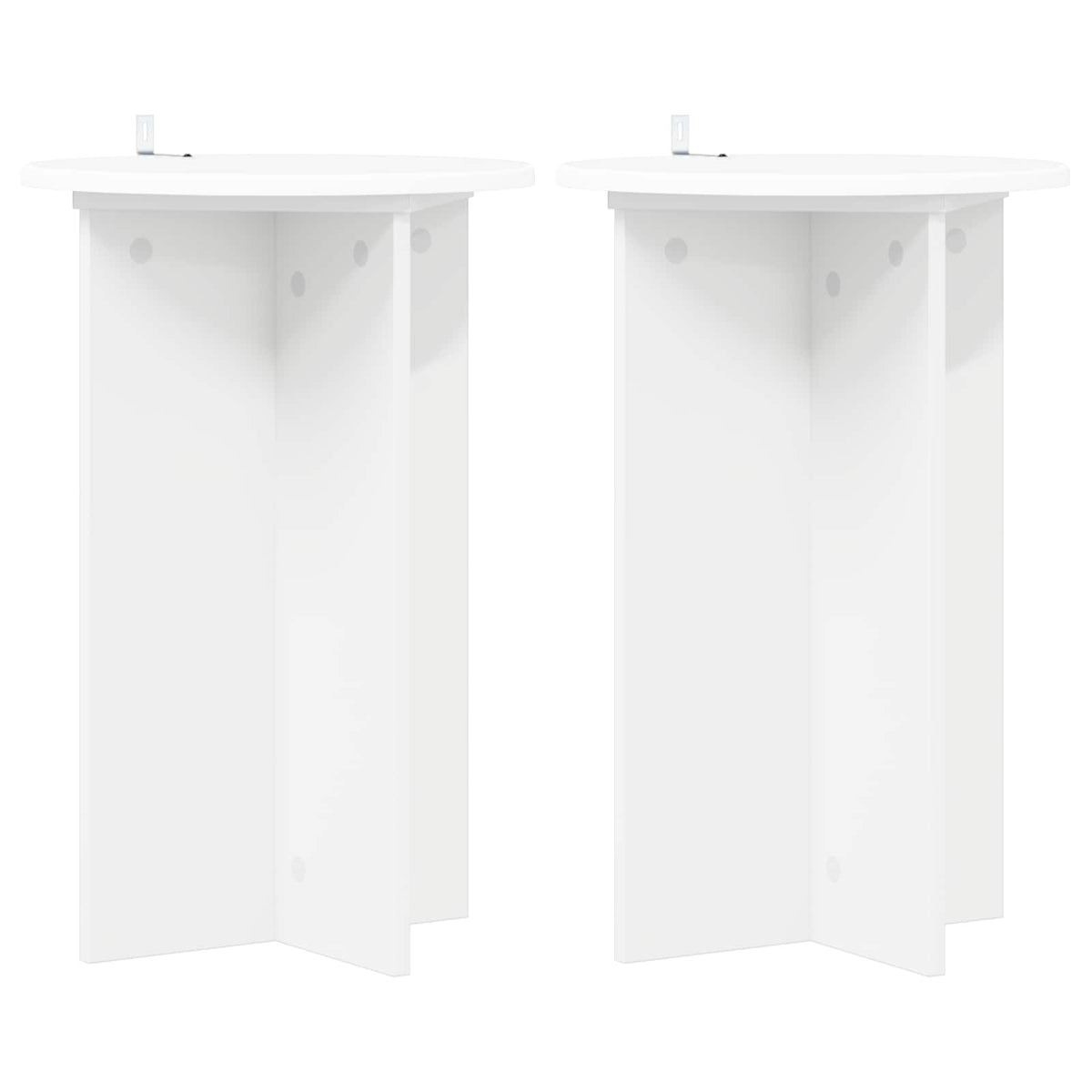 Plant Stand 2 pcs White Ø40 x 60 cm Engineered Wood
