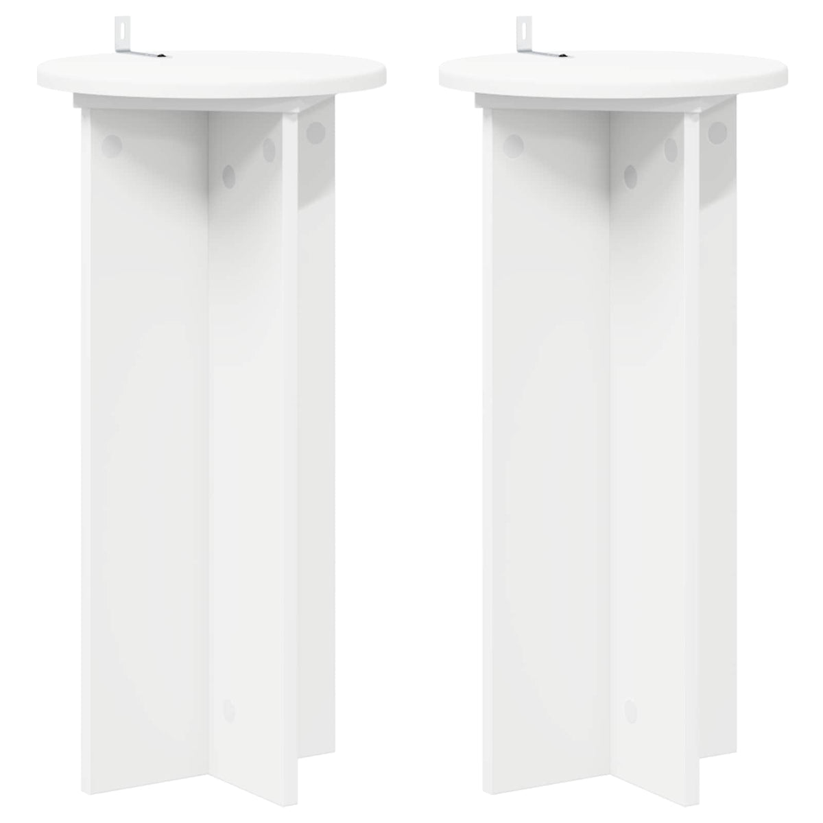 Plant Stand 2 pcs White Ø29.5 x 60 cm Engineered Wood