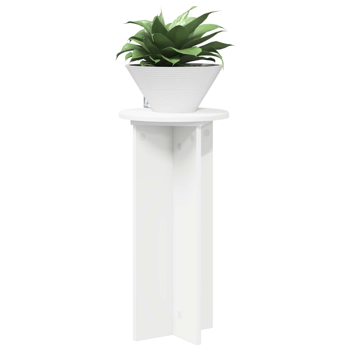 Plant Stand 2 pcs White Ø29.5 x 60 cm Engineered Wood