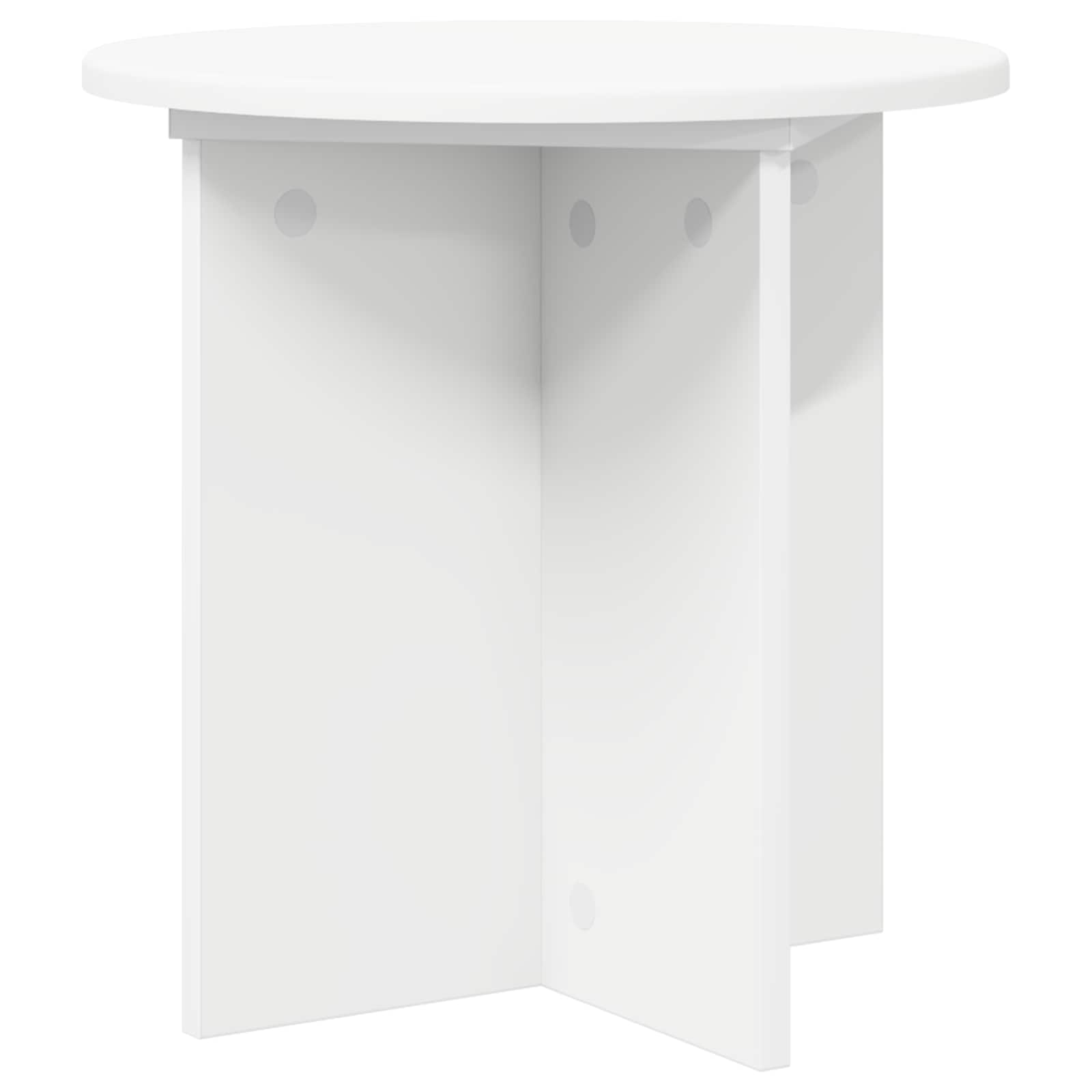 Plant Stand 2 pcs White Ø40 x 40 cm Engineered Wood