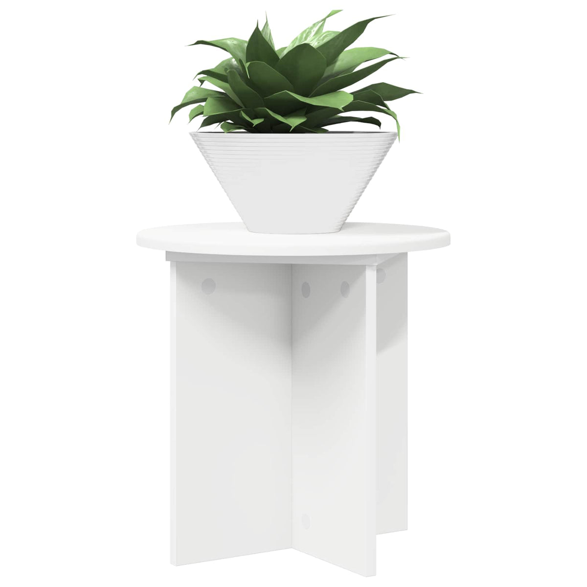 Plant Stand 2 pcs White Ø40 x 40 cm Engineered Wood